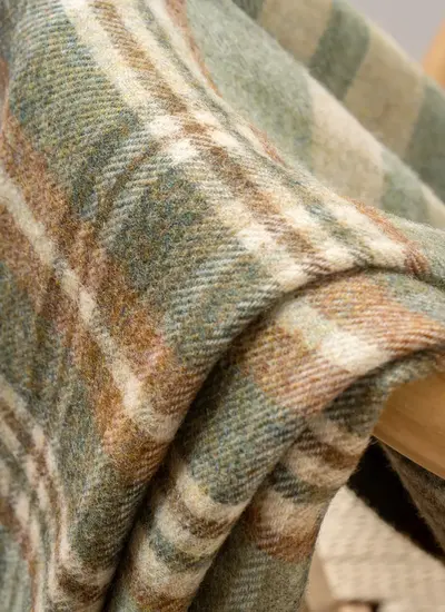Glencoe Sage Highland Wool Throw